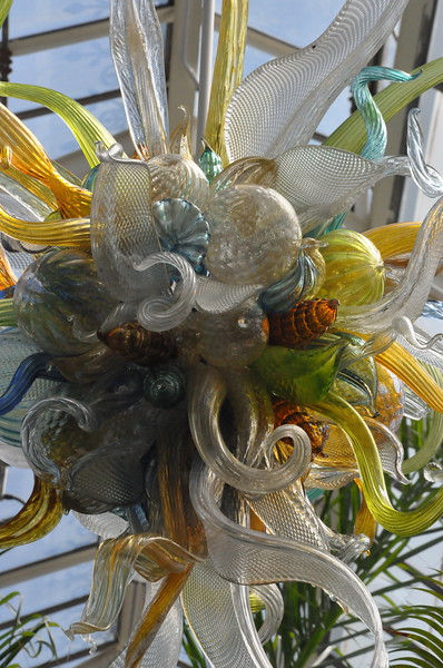"Citron, Amber, and Teal Chandelier" 2009 (Detail) Conservatory.